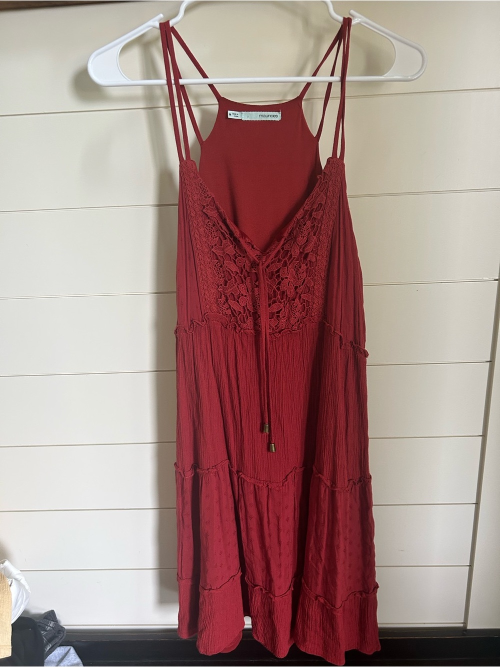 Rust Red summer Dress-Maroon dress